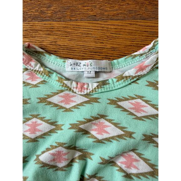 Bailey's Blossoms Girls' Geometric Print Bodysuit Size 6-12 - Picture 3 of 5